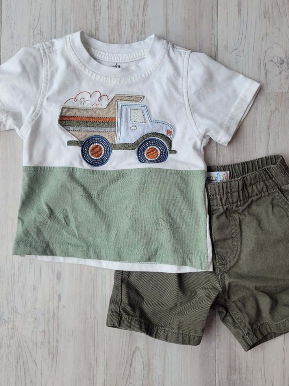 Kids Headquarters Baby 2-Piece Jersey Truck Tee and Shorts 12 months